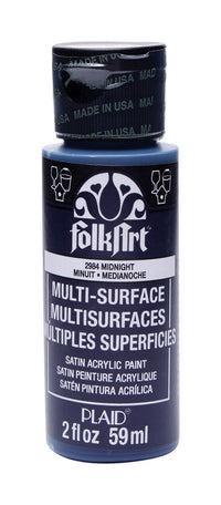 Plaid FolkArt Satin Midnight Hobby Paint 2 oz. (Pack of 3)