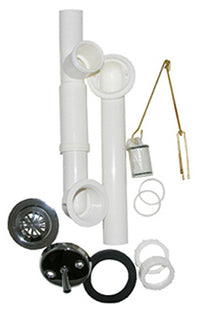 PVC Trip Waste & Overflow Assembly, 1.5-In.