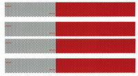 Conspicuity Tape Kit, Red/Silver, 12-In. Strips, 4-Pk.