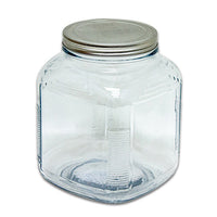 Pantry Jar, Glass/Silver Lid, 1-Gallon (Pack of 3)