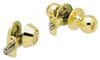 Ultra Security Polished Brass Deadbolt and Entry Door Knob KW1 1-3/4 in.