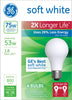 GE 53 W A19 Decorative Halogen Bulb 800 lm Soft White (Pack of 12)