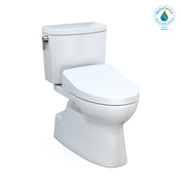 TOTO® WASHLET+® Vespin® II 1G® Two-Piece Elongated 1.0 GPF Toilet and WASHLET+® S500e Contemporary Bidet Seat, Cotton White - MW4743046CUFG#01