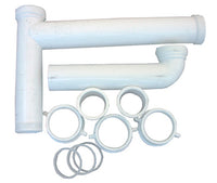 Kitchen Sink Drain Kit, White Plastic, 1.5 x 16-In.