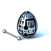 Be Puzzled 30886 Silver/Black 1-Layer Smart Egg® Techno Design Labyrinth Puzzle