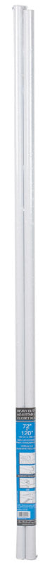 John Sterling Pro 120 in. L X 1-1/4 in. D Adjustable White Steel Closet Rod