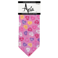 Aria Pink Conversation Hearts Bandana