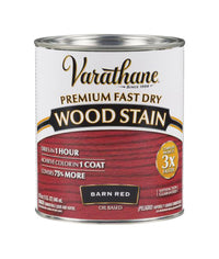 Varathane 307414 1 Quart Premium Fast Dry Semi-Transparent Barn Red Wood Stain