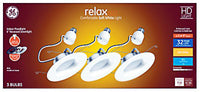 Relax HD LED Light Bulbs, Soft White, 9-Watt, 750 Lumens, 3-Pk.