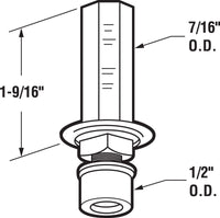 Prime-Line  1/2 in. Dia. x 1-9/16 in. L Mill  Nylon/Steel  Guide Wheel  2 pk