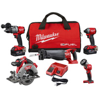 Milwaukee  M18 FUEL  Cordless  Brushless 5 tool Combo Kit  18 volt