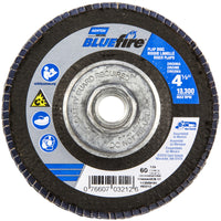 Norton BlueFire 4-1/2 in. D X 5/8-11 in. Zirconia R884P Flap Disc 60 Grit 1 pk