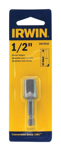 Irwin  2 in. L x 1/2 in. drive  Ball  Socket Adapter  1 pc.