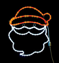 Celebrations  LED  Red/White  Santa Face  Christmas Decor