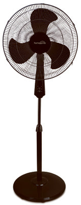 Oscillating Stand Fan, Black, 16-In.