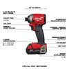 Milwaukee  M18 FUEL  18 volt Cordless  Brushless  Impact Driver  Kit  2000 in-lb