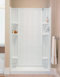 Sterling Ensemble White Shower Back Wall