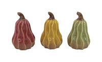 Celebrations  Harvest Theme Stoneware Pumpkin  Fall Decoration  4 in. H x 2-5/16 in. W 1 pk (Pack of 12)