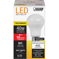 Feit Electric A19 E26 (Medium) LED Bulb Soft White 40 W 1 pk