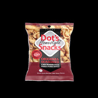 Dot's Homestyle Chicharrones Original Seasoned Pork Strip 4 oz Bagged (Pack of 9)