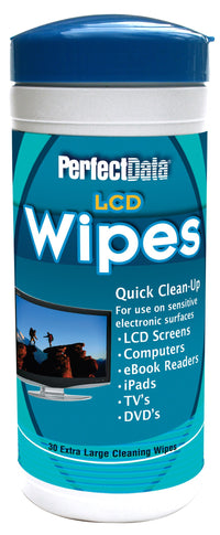 Perfectdata Pd-105707-1 Extra Large Lcd Cleaning Wipes 30 Count