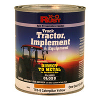 Rust-Preventative Paint & Primer, Direct to Metal, Truck, Tractor, Implement & Equipment, Caterpillar Yellow, 1-Qt.