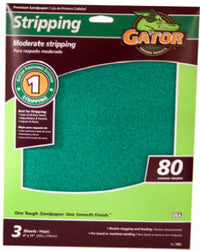 Sandpaper Sheet, 80-Grit, 9 x 11-In., 3-Pk.