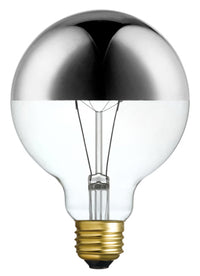 Chromeo Designer Globe Bulb, Silver, Incandescent, 220 Lumens, 40-Watts (Pack of 2)