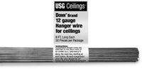 Grid Hanger Wire, 12-Ga., 6-Ft. Length, 50-Pk.