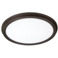 ETI 1.7 in. H X 11 in. W X 11 in. L Oil Rubbed Bronze LED Ceiling Light Fixture with Nightlight