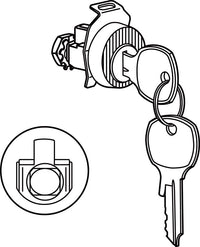 Prime-Line Nickel Steel Counter Clockwise Mailbox Lock Cylinder