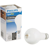 Philips DuraMax 250 W A21 Three Way Bulb A-Line Incandescent Bulb E26 (Medium) Soft White 1 pk