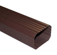 Genova  3 in. H x 2 in. W x 10 ft. L Brown  Vinyl  A  Downspout