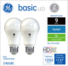 GE Lighting 37019 13 Watt E26 A19 Frosted Daylight LED Non-Dimmable Light Bulbs 2 Count