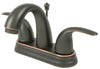 Ultra Faucets Oil Rubbed Bronze Centerset Bathroom Sink Faucet 4 in.