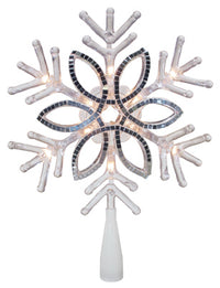 Christmas Tree Topper, Acrylic Snowflake, 10-In.