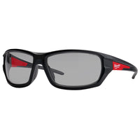 Milwaukee Performance Anti-Fog Impact-Resistant Safety Glasses Gray Lens Black/Red Frame