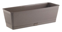 Deroma 6.3 in. H X 7.1 in. W X 19.7 in. D Resin Ariel Balcony Planter Gray