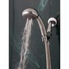 Whedon Champagne Massage Chrome Plastic 5 settings Handheld Showerhead 2.5 gpm