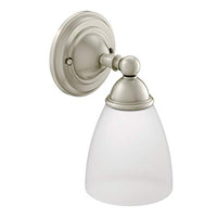 BRUSHED NICKEL ONE GLOBE BATH LIGHT