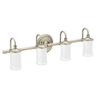 BRUSHED NICKEL FOUR GLOBE BATH LIGHT