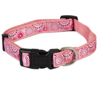 Aspen Pet Pink Dots Nylon Dog Adjustable Collar Medium