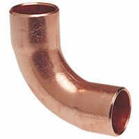 Pipe Fitting, Wrot Copper Elbow, 90-Degree, Long Turn, 3/4-In. Copper x Copper