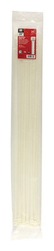 Gardner Bender 30 in. L White Cable Tie 25 pk