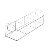 iDesign Clarity Cosmetic Vanity Clear Plastic Utensil Holder