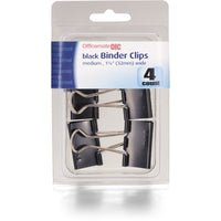 Officemate International 31086 5/8" Medium Black Binder Clips