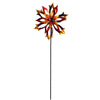 Alpine Brown Metal 96 in. H Dual Spinning Flame Kinetic Garden Stake Spinner