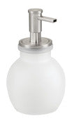 InterDesign 24414 15 Oz Frosted/Brushed Nickel Short Westport Foaming Soap Pump Dispenser                                                             