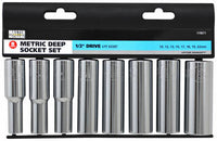 8-Pc. Metric Deep Socket Set, 1/2-In. Drive