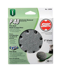 Shopsmith 5 in. Aluminum Oxide Hook and Loop Sanding Disc 40 Grit Coarse 10 pk